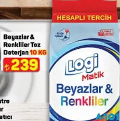 LOGİ BEYAZLAR&RENKLİLER TOZ DETERJAN 10 KG LOGİ BEYAZLAR&RENKLİLER TOZ DETERJAN 10 KG